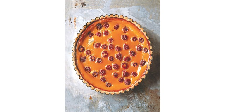 CROSTATA DI ZUCCA ALLO SCIROPPO D'ACERO E AI LAMPONI