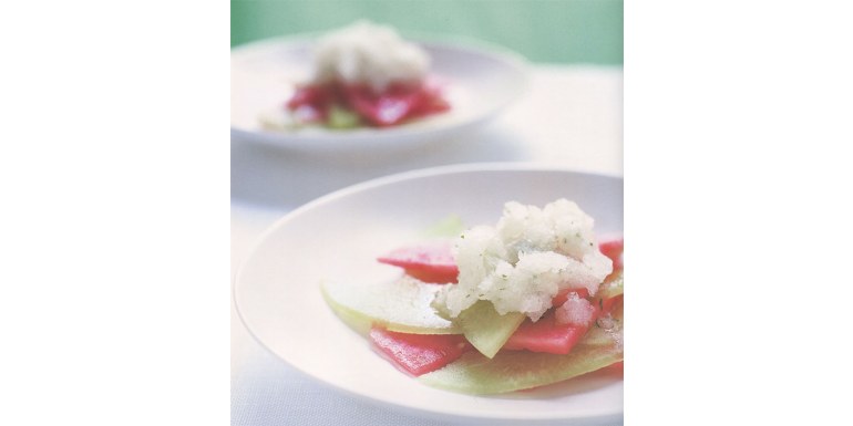 Granita di menta e limone con melone