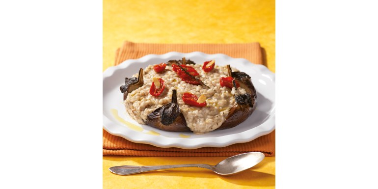 Risotto di melanzane e caprino