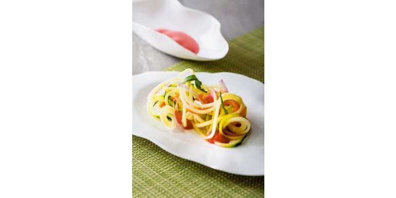 Insalata agrodolce con vinaigrette al lampone