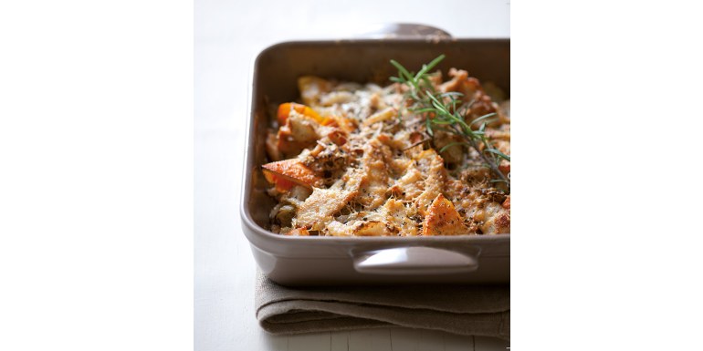 Gratin d’indivia con l’arancia e il pollo