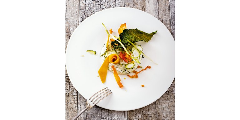 Risotto con verdure essiccate