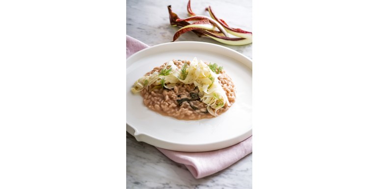 Risotto con radicchio e finocchio