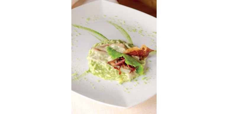 Risotto alle erbe e lardo di montagna - ricetta della settimana
