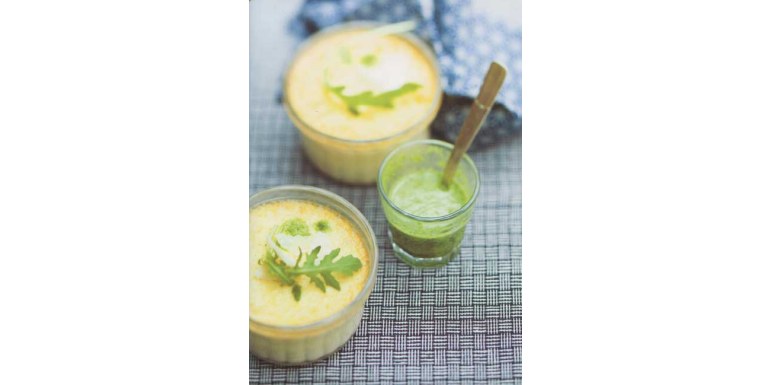 Parmigiano Flan with Truffle Infused Arugula Essence - Recipe of the Week