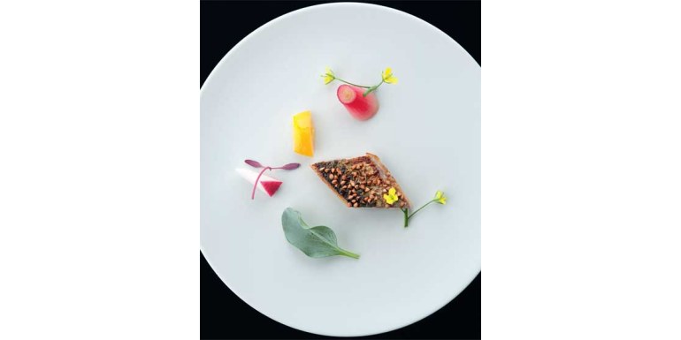 Sgombro marinato in salsa miso, limone confit e rapa - ricetta della settimana