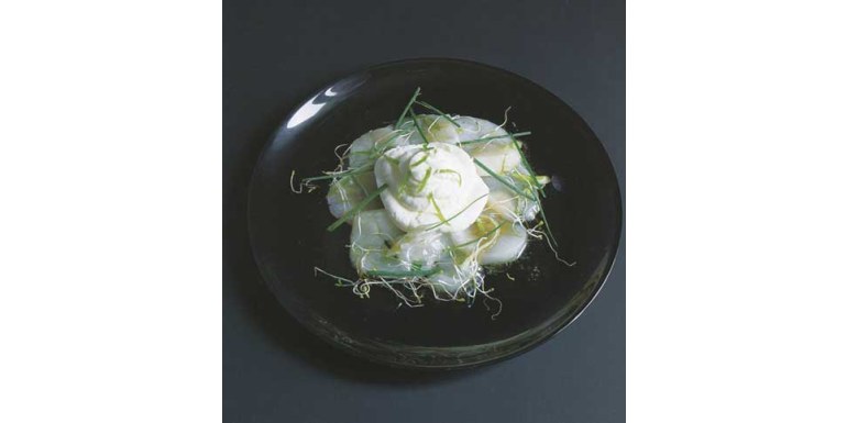 Scallop carpaccio with lime-infused whipped cream - recipe of the week