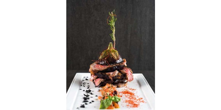 Millefoglie di rib-eye e melanzane - ricetta della settimana