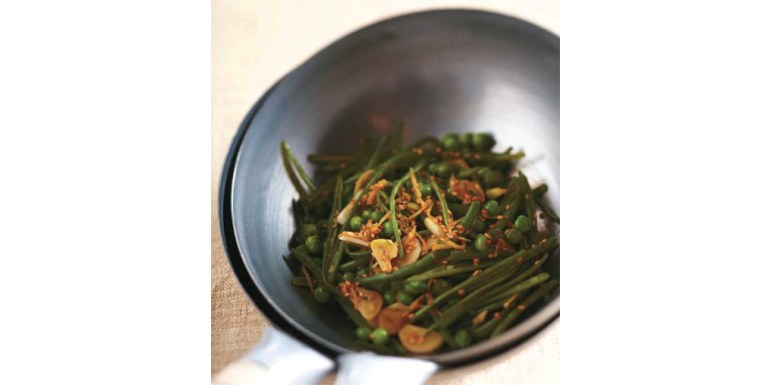 Fagiolini e piselli allo zenzero - ricetta della settimana