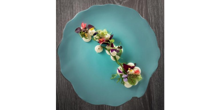 Ricotta di pecora, erbe, micro-ortaggi e fiori