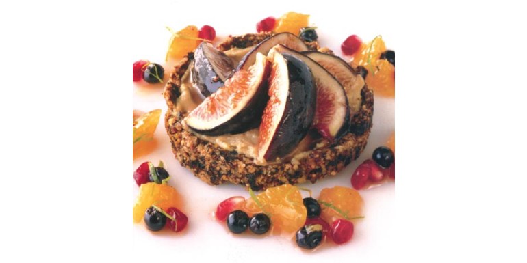 Tortino di fichi neri con crema di noci