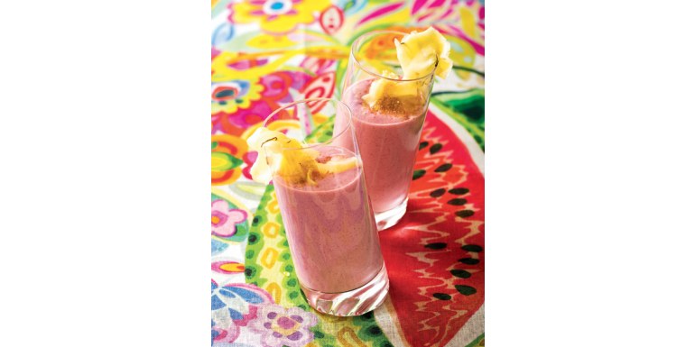 Frappè al cocomero e ananas caramellato