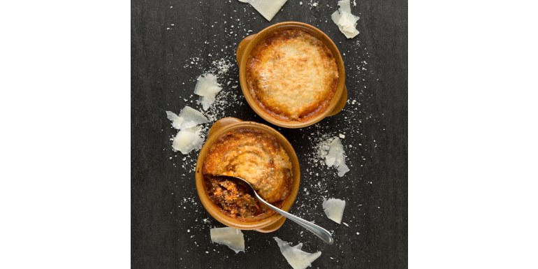 Pasticcio di patate e coda di bue al profumo di rafano