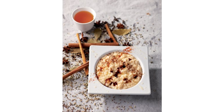 Risotto alle spezie, miele e aceto balsamico